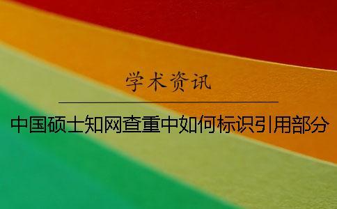 中國碩士知網(wǎng)查重中如何標(biāo)識引用部分才能被知網(wǎng)查重系統(tǒng)識別？